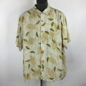 Knightsbridge Men's Size XL Leaf Print Shi…